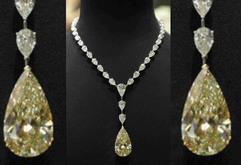 Revealed: $4.1m yellow diamond necklace - Arabian Business