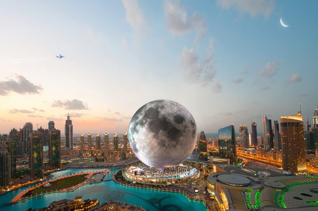 Najnowszy projekt budowlany Dubaju, "księżyc", może przyczynić się do rozwoju gospodarki