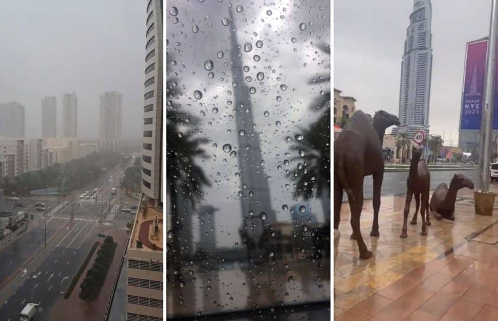 Dubai rain Torrential downpour lashes city, UAE motorists warned
