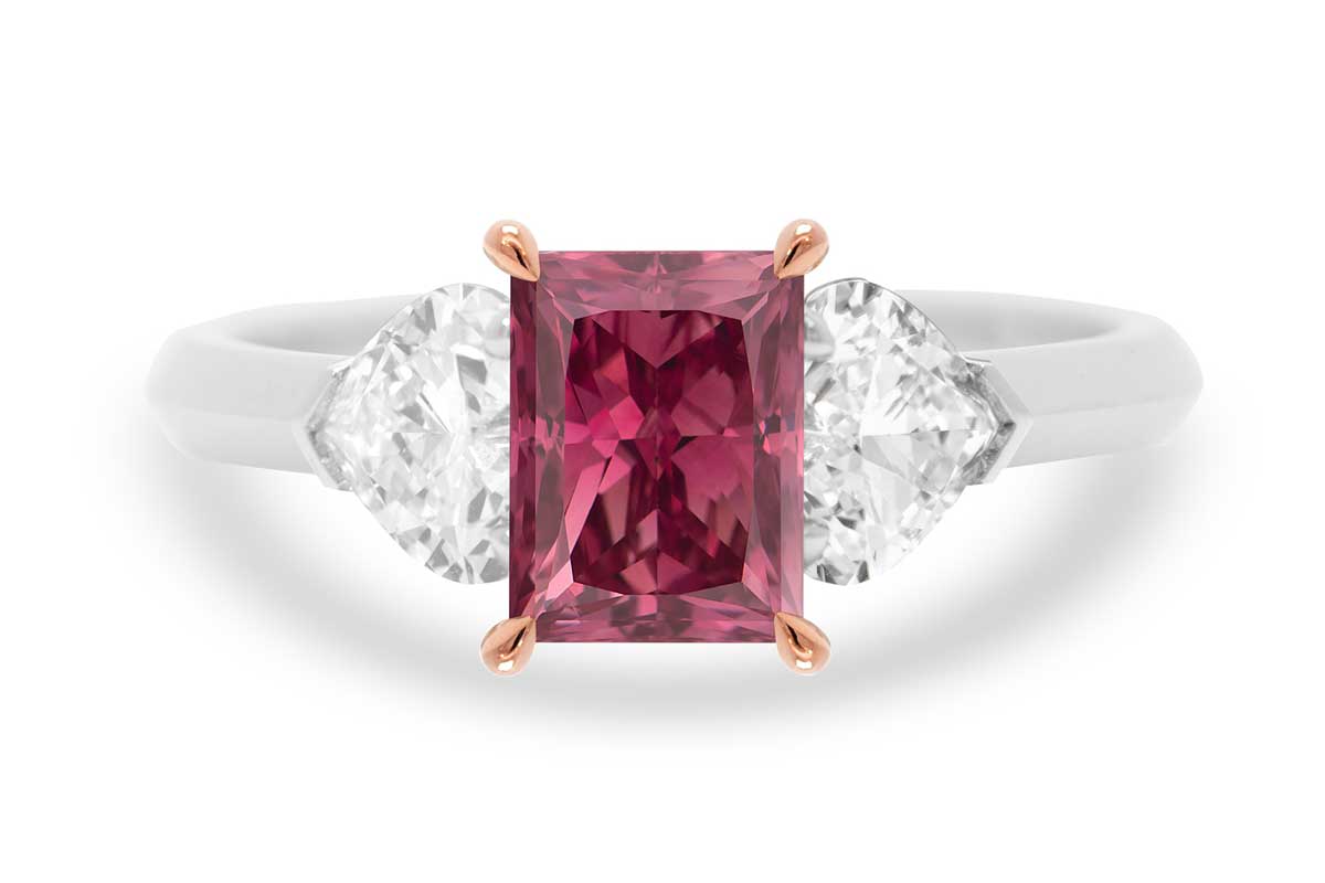 Buy Radiant Red Vintage rosegold Diamond Ring- Joyalukkas
