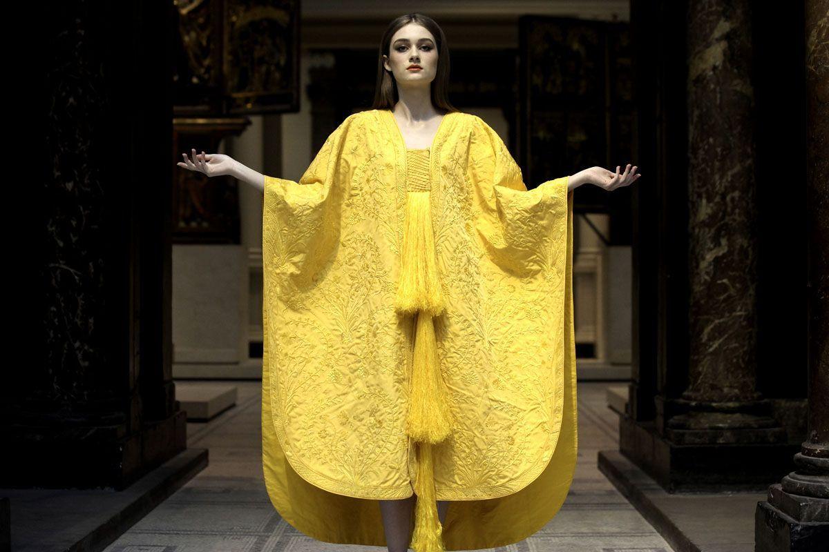 Golden silk cape made by millions of spiders on show in London - Arts ...