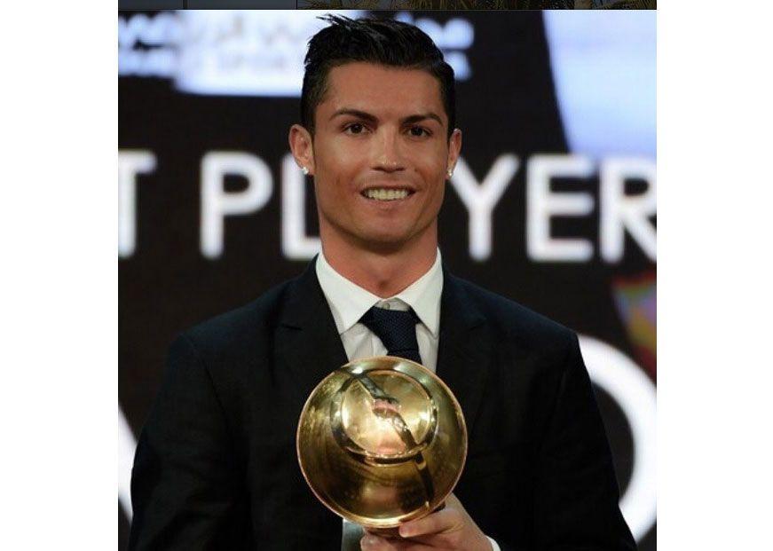 Real Madrid's Cristiano Ronaldo wins Globe Player of the ...