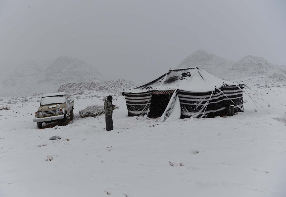 In pictures: Heavy snow blankets northwestern regions of Saudi Arabia