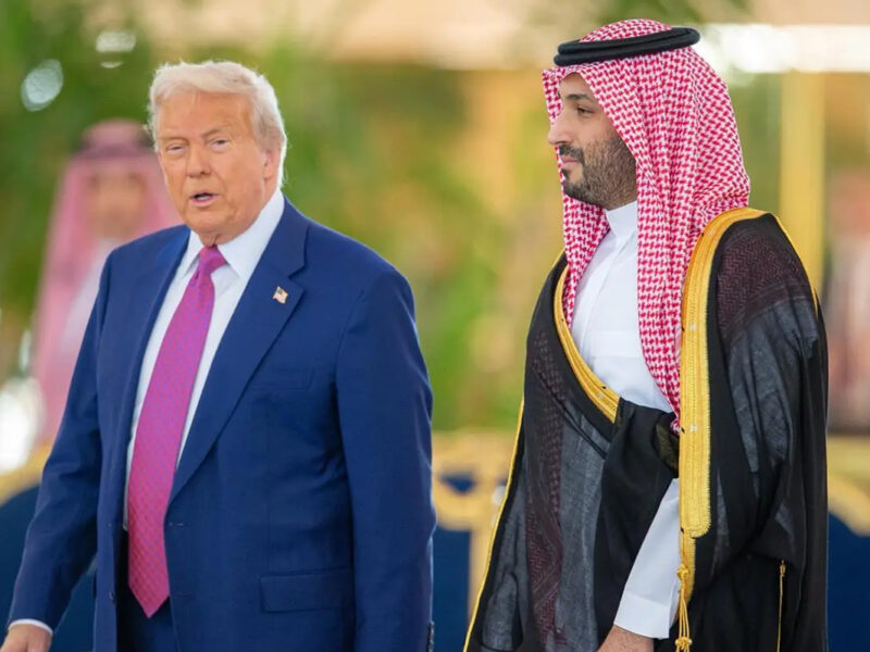 U.S. President Donald Trump received a warm welcome from Saudi Crown Prince Mohammed bin Salman in Riyadh
