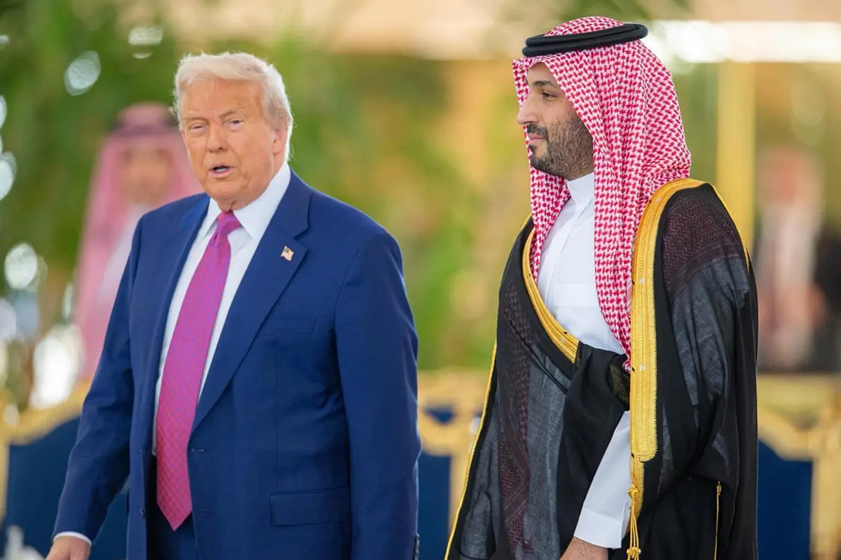 U.S. President Donald Trump received a warm welcome from Saudi Crown Prince Mohammed bin Salman in Riyadh