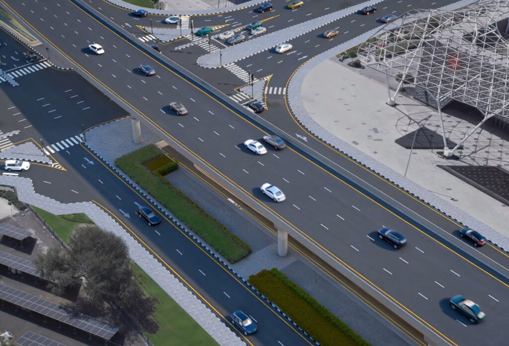 Dubai roads in Al Safa Street RTA