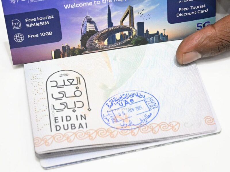 Eid in Dubai passport stamps