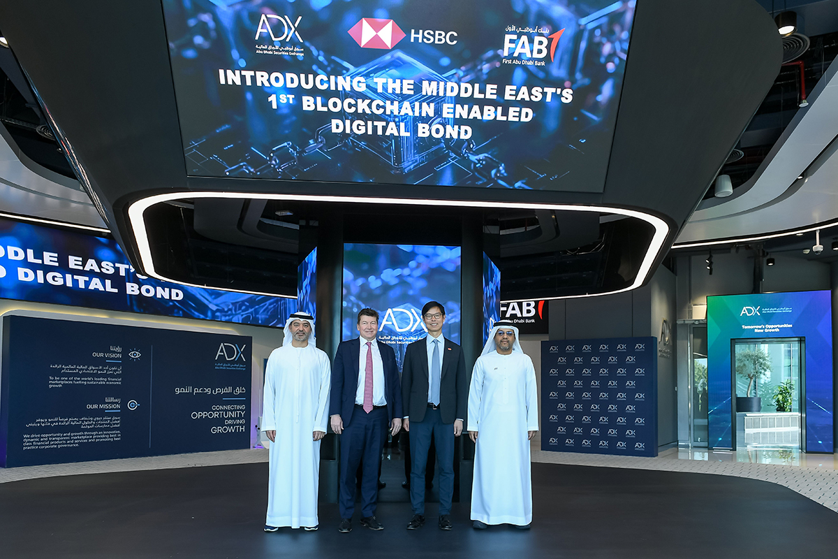 ADX launches region's first distributed ledger technology bond with FAB, HSBC