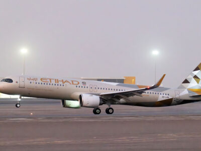 Etihad Airways' Airbus A321LR aircraft