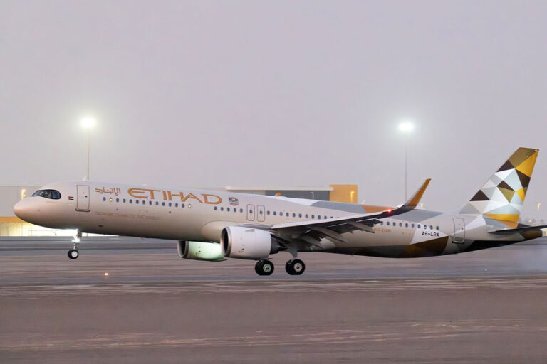 Etihad Airways' Airbus A321LR aircraft