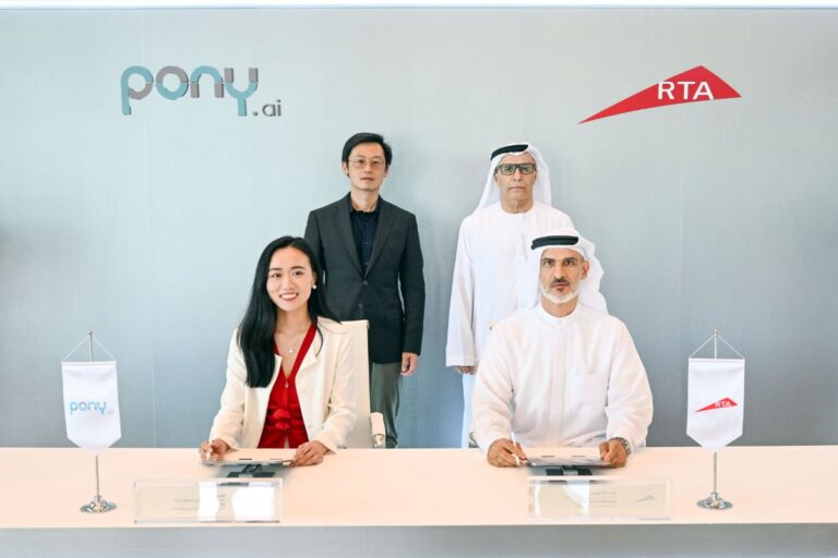 RTA Signs MoU with Pony.ai to Launch Autonomous Vehicle Pilot Trials