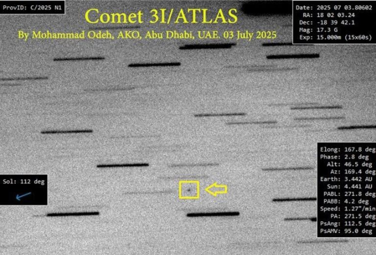 UAE 3I/ATLAS comet observatory NASA