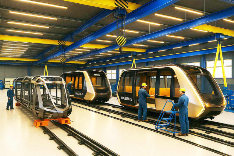 RAILBUS olar-powered mass transportation system