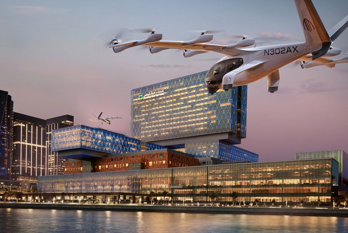 Cleveland Clinic Abu Dhabi vertiport Archer UAE Evtol