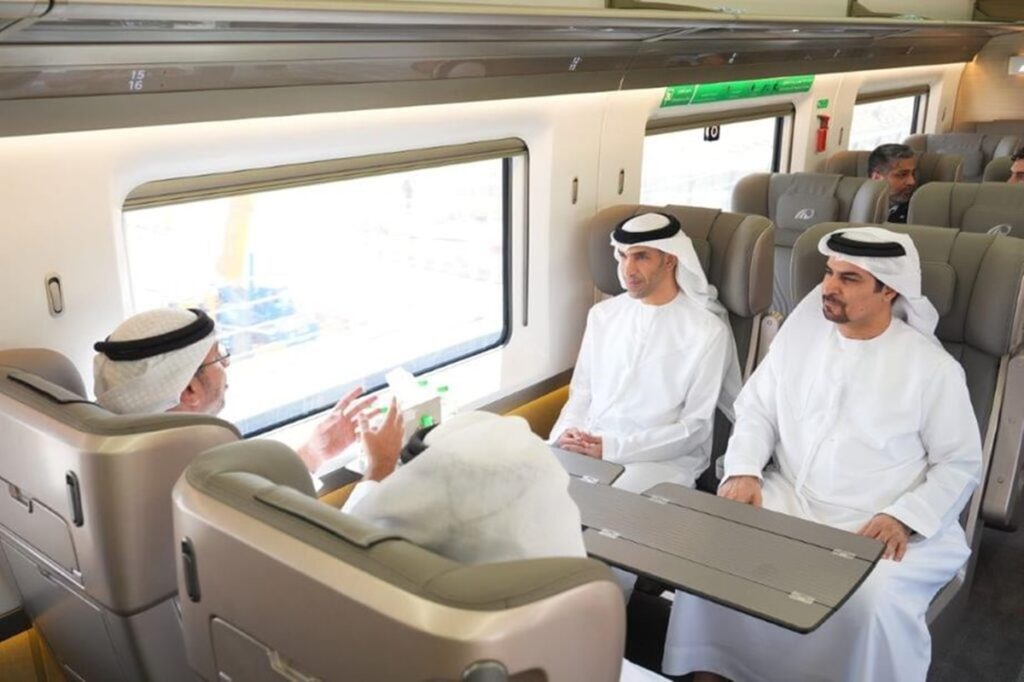 Etihad Rail test trip