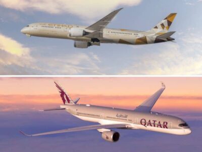 Etihad and Qatar Airway Saudi flights
