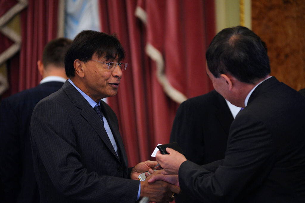 British-Indian Lakshmi Narayan Mittal, founder of ArcelorMittal