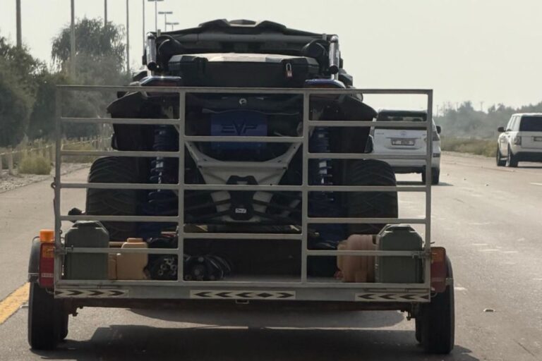 Abu Dhabi Police drivers trailer safety rules