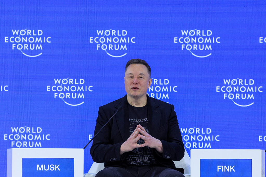 Elon Musk attends the 56th annual World Economic Forum