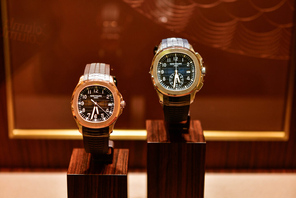 Patek Philippe Aquanaut 5167R and 5968G Swiss luxury watch