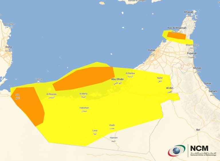 UAE weather rain