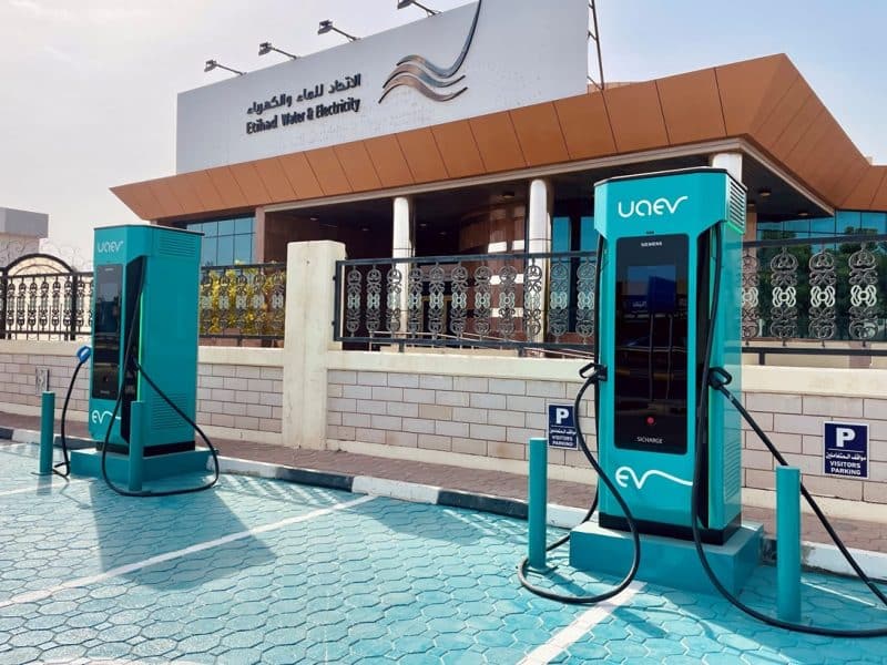 UAE EV charging electric vehicles