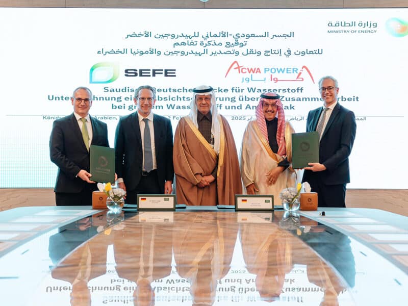 ACWA Power, SEFE Partner to Deliver 200,000 Tonnes of Green Hydrogen to Germany, Europe