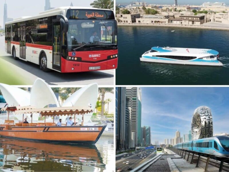 Dubai eid parking metro bus
